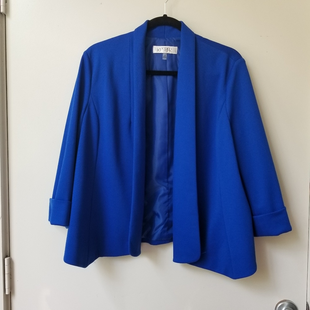 Kasper 3/4 Sleeve Open Front Blazer